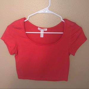 coral crop top